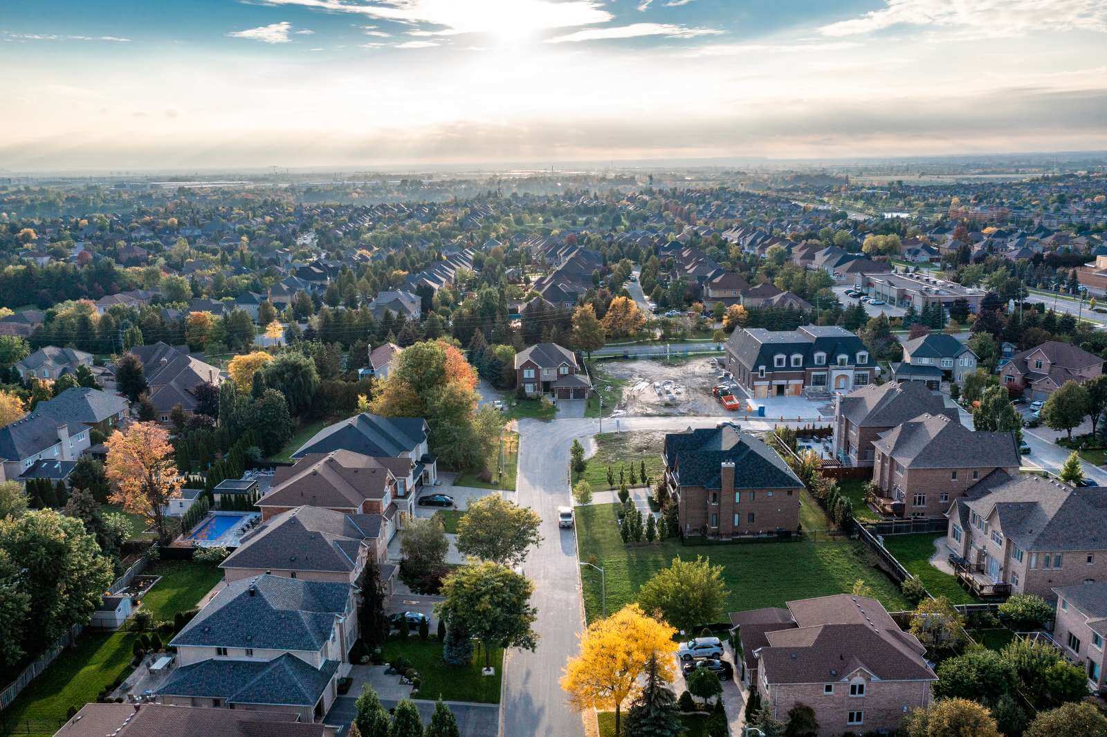 Aerial view of a Davidson County neighbourhood
